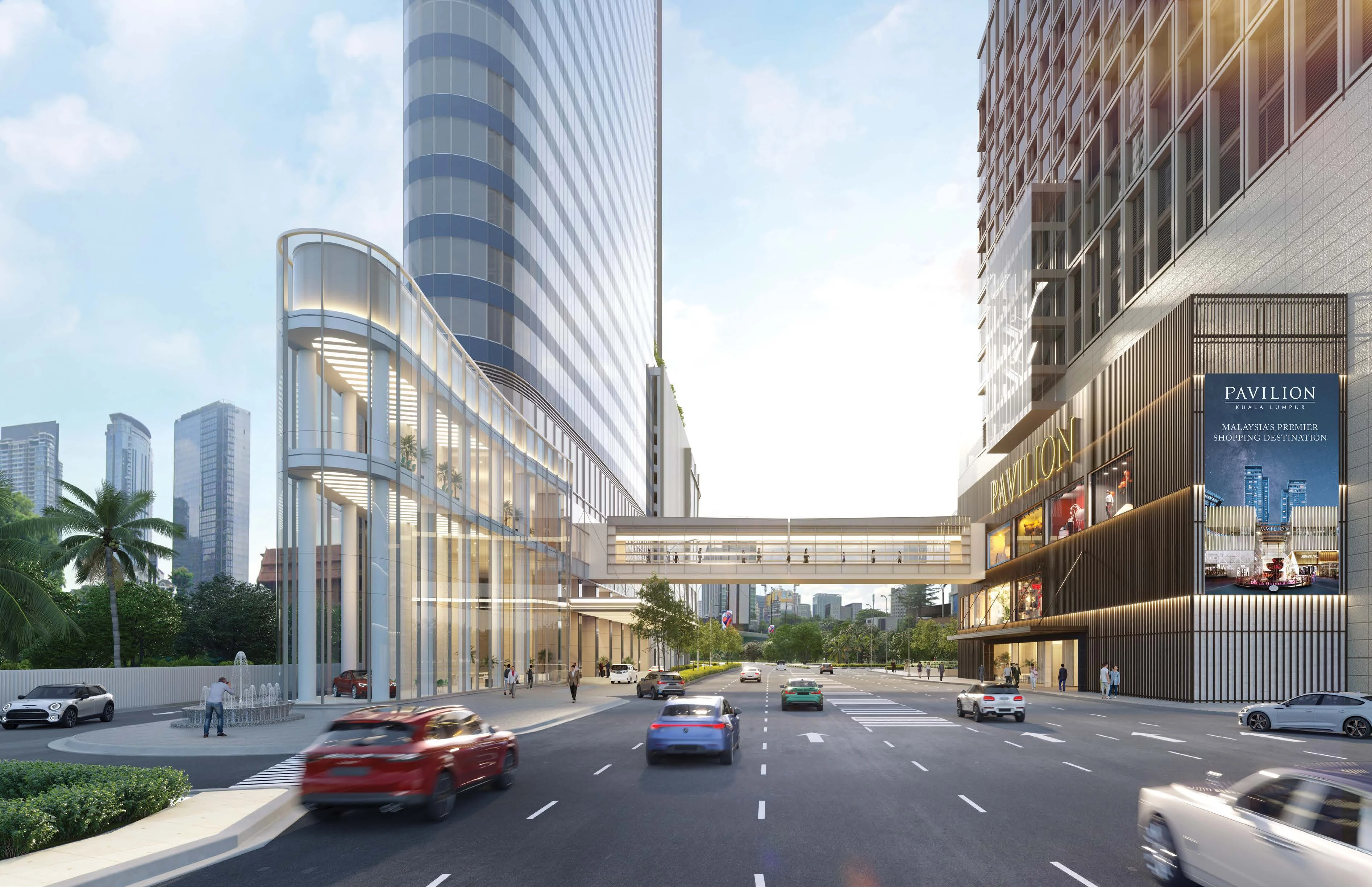 Artist impression of the connection between Pavilion Square and Pavilion Kuala Lumpur