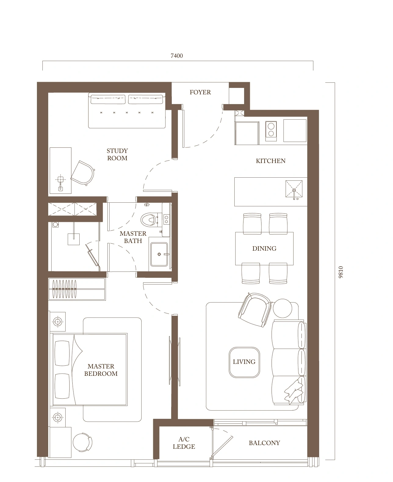 Pavilion Square Type B2 floor plan