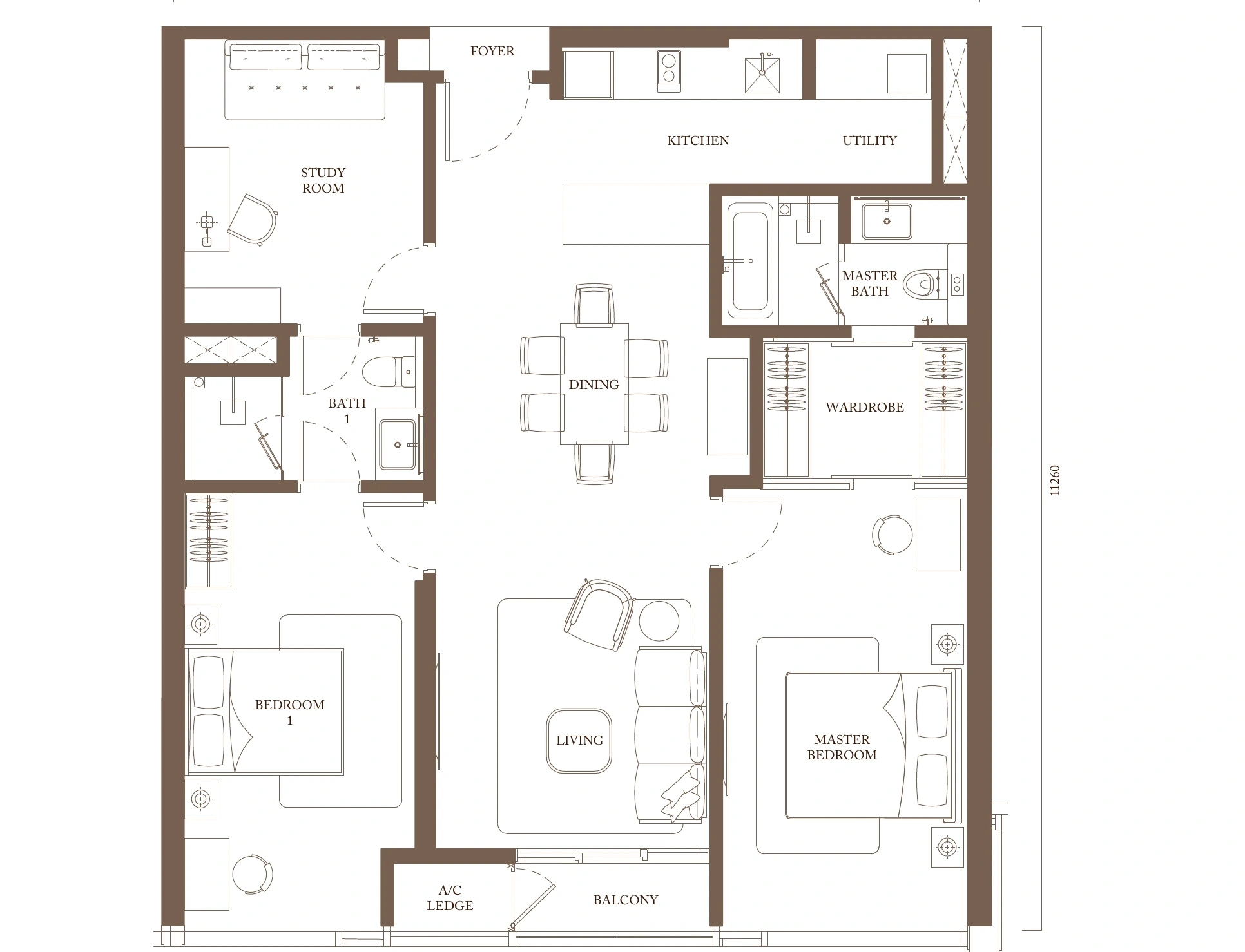 Pavilion Square Type C4 floor plan
