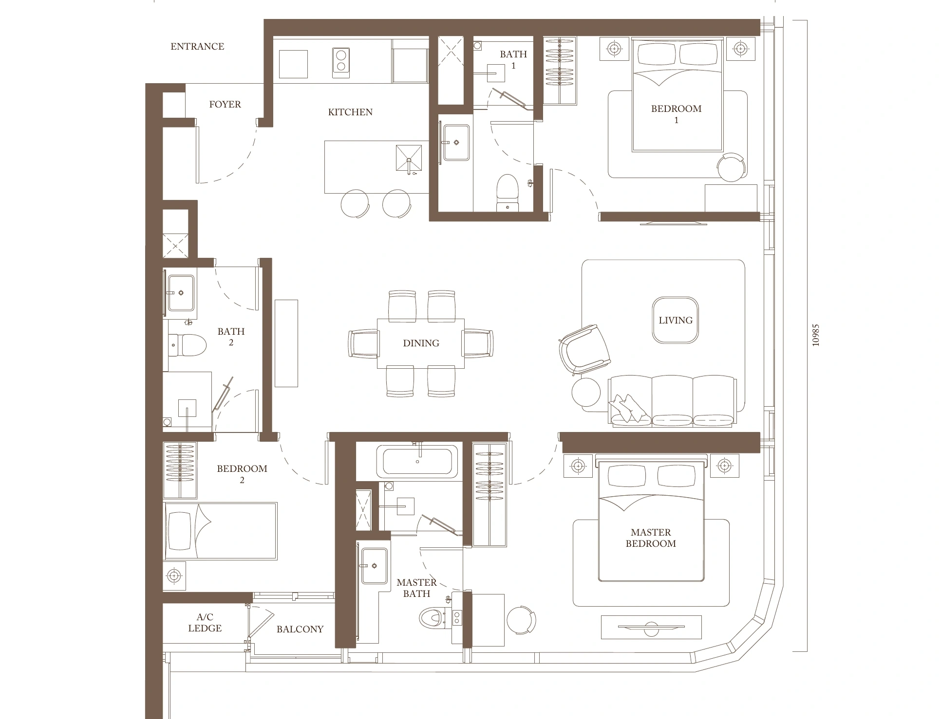 Pavilion Square Type D floor plan